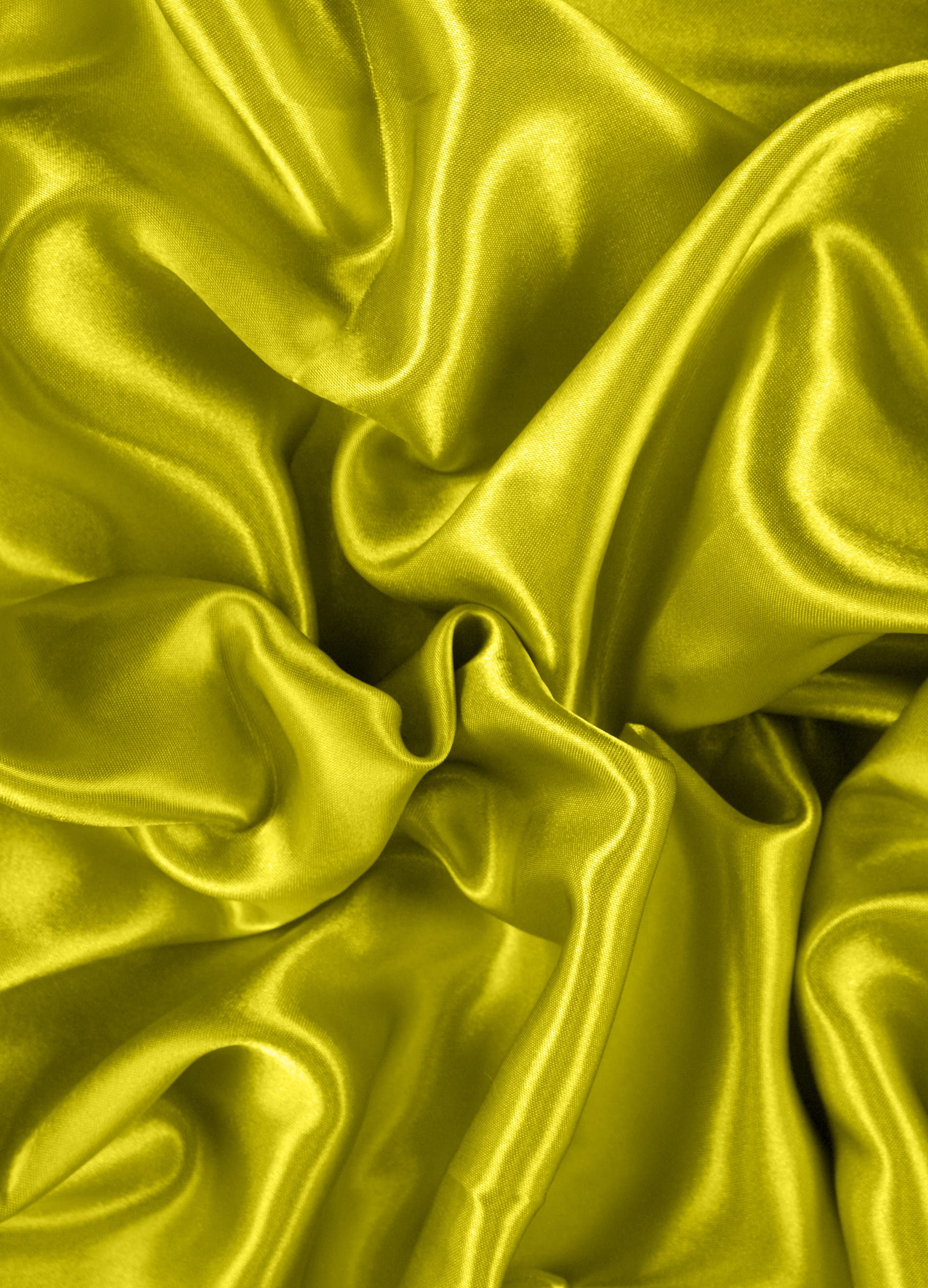 Golden yellow satin fabric
